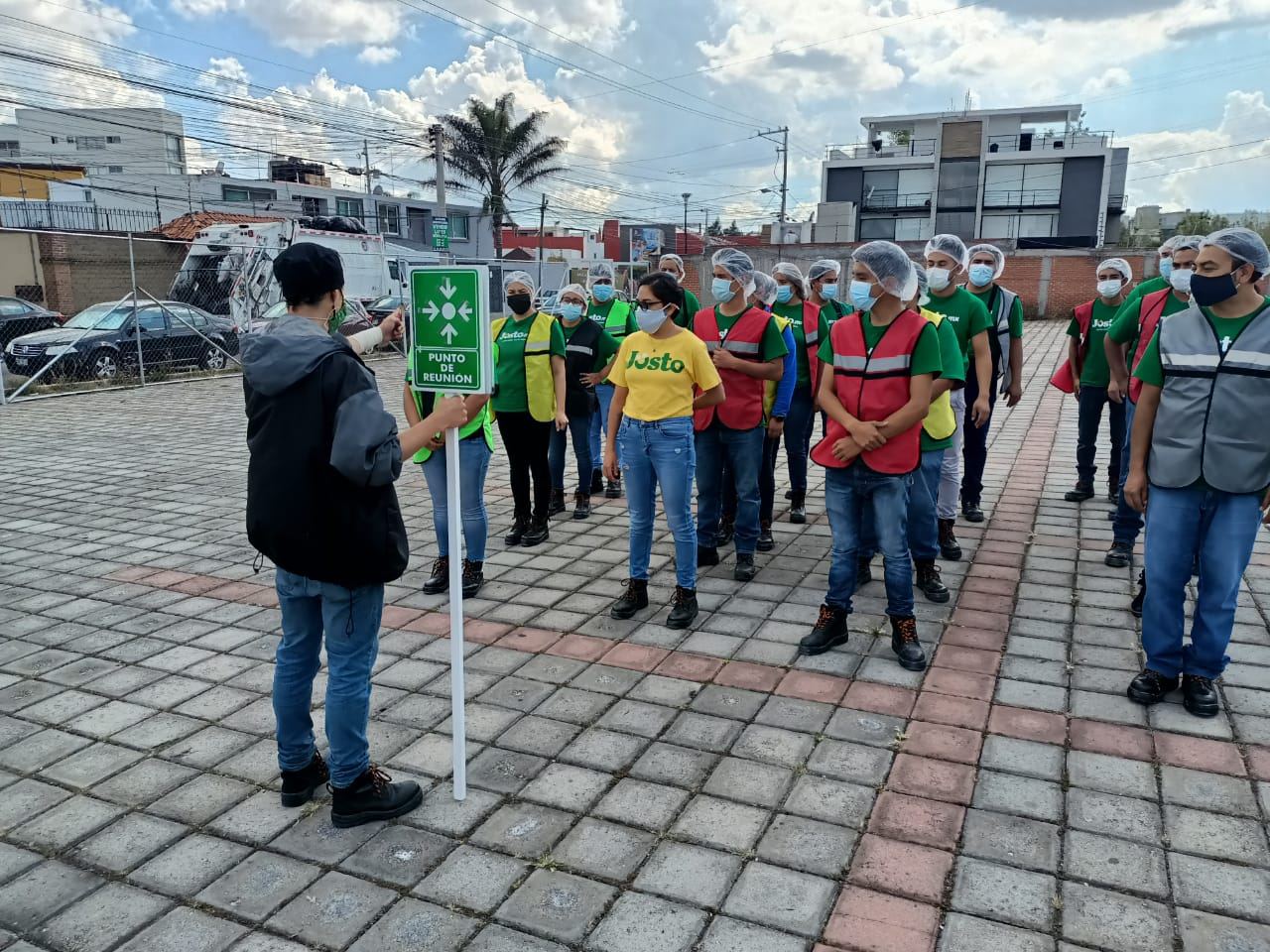 Señalización de punto de reunión en sitio